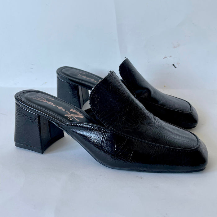 Seven For All Mankind faux leather mules Christina Sicoli Art Seven For All Mankind faux leather mules Christina Sicoli Art