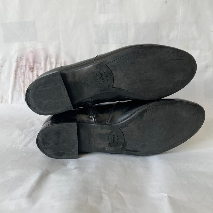 Patent leather Prada boots